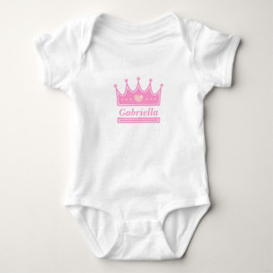 Rosa Krone für die königliche Prinzessin, Baby Mäd Strampler
