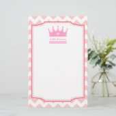 Rosa Krone für die königliche Prinzessin Briefpapier (Stehend Vorderseite)