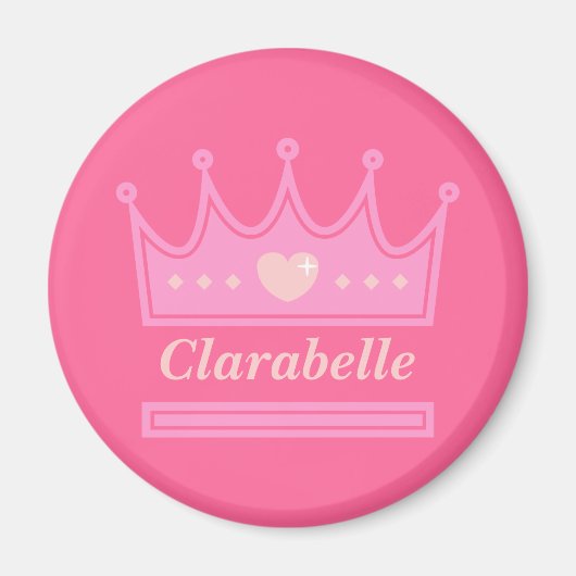 Rosa Krone für die Königliche Prinzessin Magnet (Vorne)