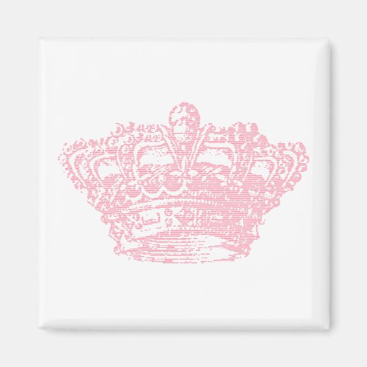 Rosa Krone Magnet (Vorne)