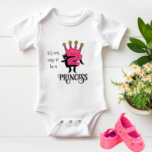 Rosa Krone mit Nummer zwei Baby Strampler