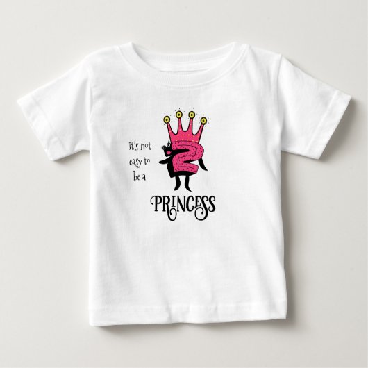 Rosa Krone mit Nummer zwei Baby T-shirt (Vorderseite)