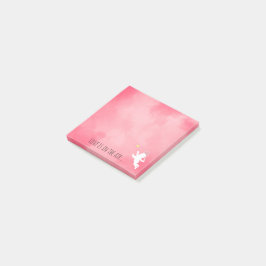 Rosa Krone mit Tennisschläger-Liebe Post-it Klebezettel