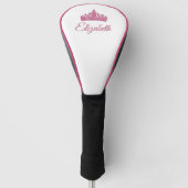Rosa Krone und individueller Name Hübsch Golf Headcover (Vorderseite)