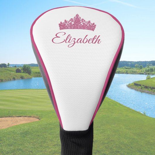 Rosa Krone und individueller Name Hübsch Golf Headcover