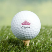 Rosa Krone und personalisierter Name Pretty Golfball (Insitu T-Shirt)