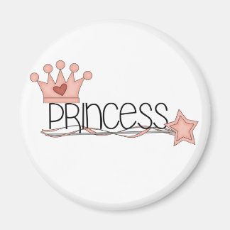 Rosa Krone und Wand Prinzessin Magnet