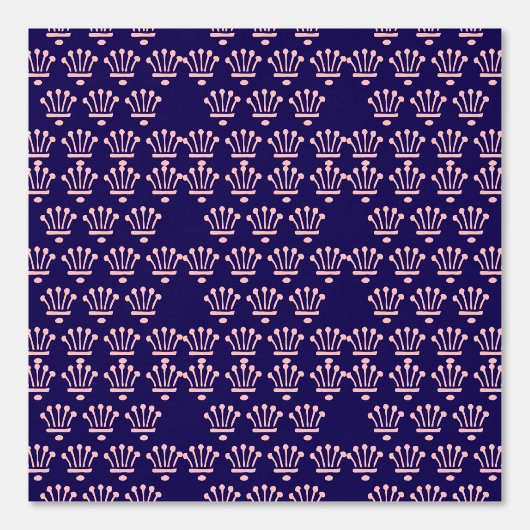 Rosa Kronen Blau Tapete (Vorderseite)