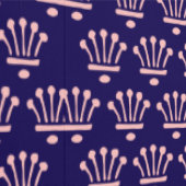 Rosa Kronen Blau Tapete (Naht)