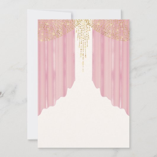 Rosa Kronen-Blume Quinceanera Einladung (Rückseite)