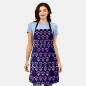 Rosa Kronen Dk Blau Schürze (Getragen)