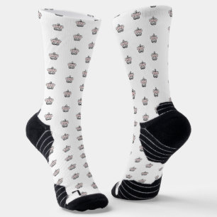Rosa Kronen-Königin Royal Glam Girlly Ästhetik Socken