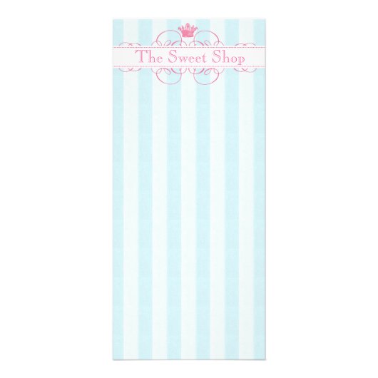 Rosa Kronen-süße Geschäfts-Gestell-Karten Werbekarte (Vorne)