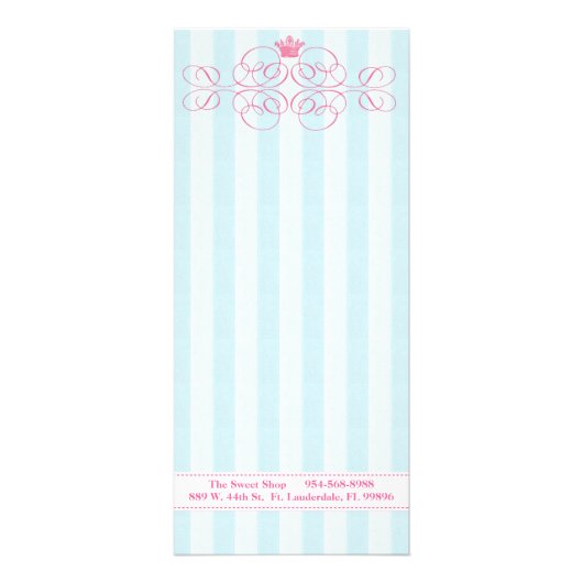 Rosa Kronen-süße Geschäfts-Gestell-Karten Werbekarte (Hinten)