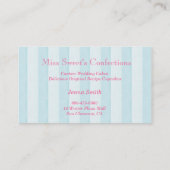 Rosa Kronen-süße Geschäfts-Visitenkarten Visitenkarte (Rückseite)