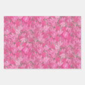 Rosa Kronenfeldröhren, Wasserfarbe, Muster Geschenkpapier Set (Vorderseite 2)