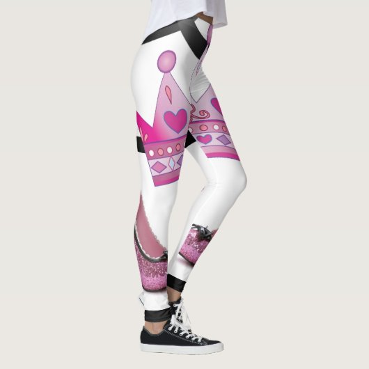 Rosa Kronenschuhe Leggings (Rechts)