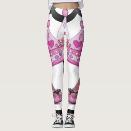 Rosa Kronenschuhe Leggings