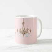 Rosa Kronleuchter Kerzen Kaffeetasse (VorderseiteRechts)
