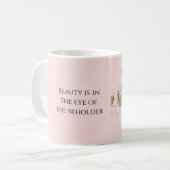 Rosa Kronleuchter Kerzen Kaffeetasse (Vorderseite Links)