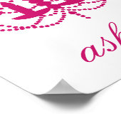 Rosa Kronleuchter Name Wall Art Poster (Ecke)