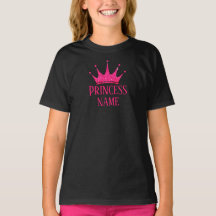 Rosa Kronprinzessin ... Name zum T - Shirt hinzufü