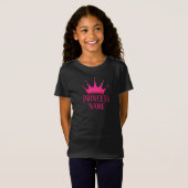 Rosa Kronprinzessin ... Name zum T - Shirt hinzufü (Vorne ganz)