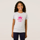 Rosa Kronprinzessin ... Name zum T - Shirt hinzufü (Vorne ganz)