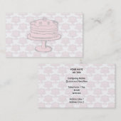 Rosa Kuchen auf rosa Kuchen-Muster Visitenkarte (Vorne/Hinten)