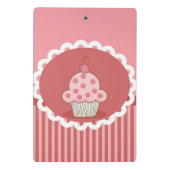 Rosa Kuchen-Entwurf Mini Klemmbrett (Rückseite)