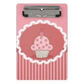 Rosa Kuchen-Entwurf Mini Klemmbrett (Vorderseite)