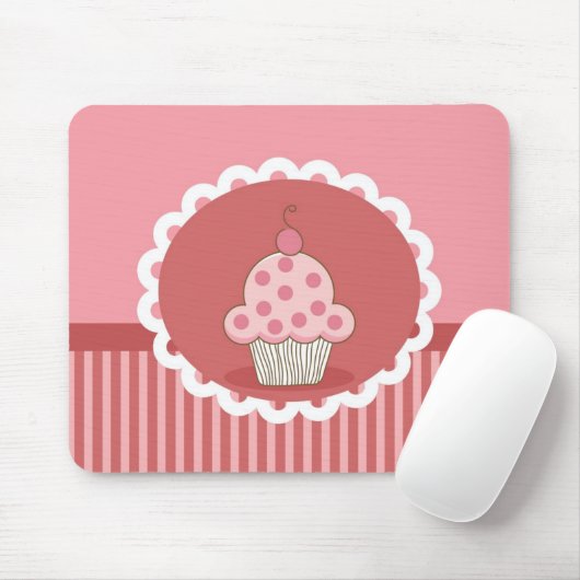 Rosa Kuchen-Entwurf Mousepad (Mit Mouse)