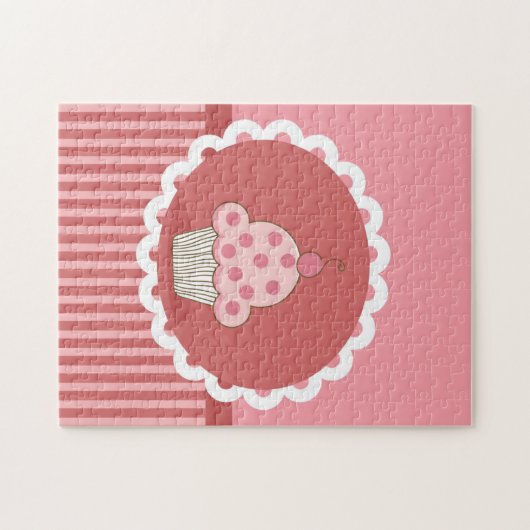 Rosa Kuchen-Entwurf Puzzle (Horizontal)