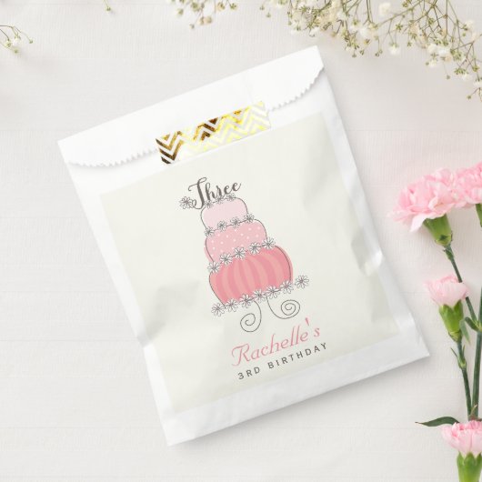 Rosa Kuchen-Gänseblümchenchic-Mädchen-3. Geschenktütchen (Versiegelt)