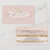 Rosa Kuchen Glitzer Dekorieren Blumengebäck Visitenkarte (Vorne/Hinten)