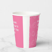 Rosa Kuchen glücklich Pappbecher (Rechts)