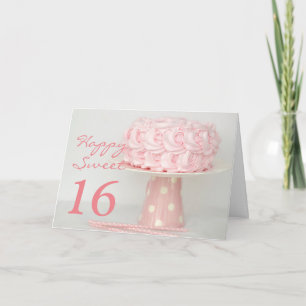 Rosa Kuchen-glücklicher Bonbon 16 Karte