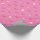 Rosa Kuchen-Muster Geschenkpapier (Ecke)