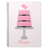 Rosa Kuchen Notizblock (Vorderseite)