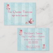 Rosa Kuchen-Rosen-Geschäfts-Karten-Rotkehlchen-Ei Visitenkarte (Vorne/Hinten)