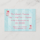 Rosa Kuchen-Rosen-Geschäfts-Karten-Rotkehlchen-Ei Visitenkarte (Rückseite)