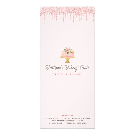 Rosa Kuchengebäck Glitzer Konditorei Koch Menü (Hinten)