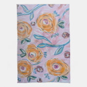 Rosa Küchenhandtuch mit Blumenmuster Geschirrtuch (Vertikal)
