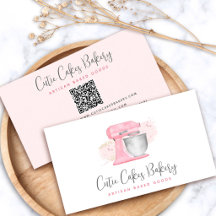 Rosa Küchenmixer QR-Code Konditorin