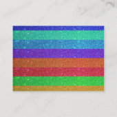 Rosa Kuchenregenbogen-Glitter Visitenkarte (Rückseite)