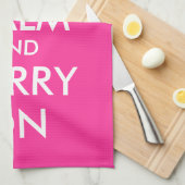 Rosa Küchentücher | Ruhe behalten und weitermachen (Viertel Falte)