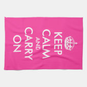 Rosa Küchentücher | Ruhe behalten und weitermachen (Horizontal)