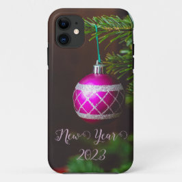 Rosa Kugel auf Weihnachten Monogramm Totbeutel Case-Mate iPhone Hülle