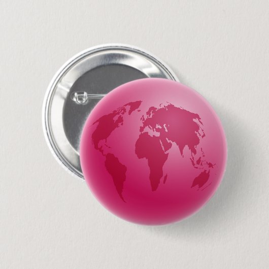 Rosa Kugel Button (Vorne & Hinten)