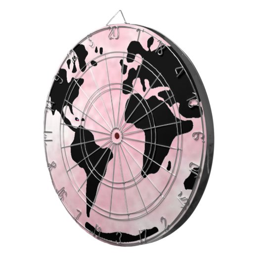 Rosa KugelDartboard Dartscheibe (Vorderseite rechts)